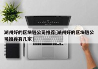 湖州好的区块链公司推荐[湖州好的区块链公司推荐有几家]